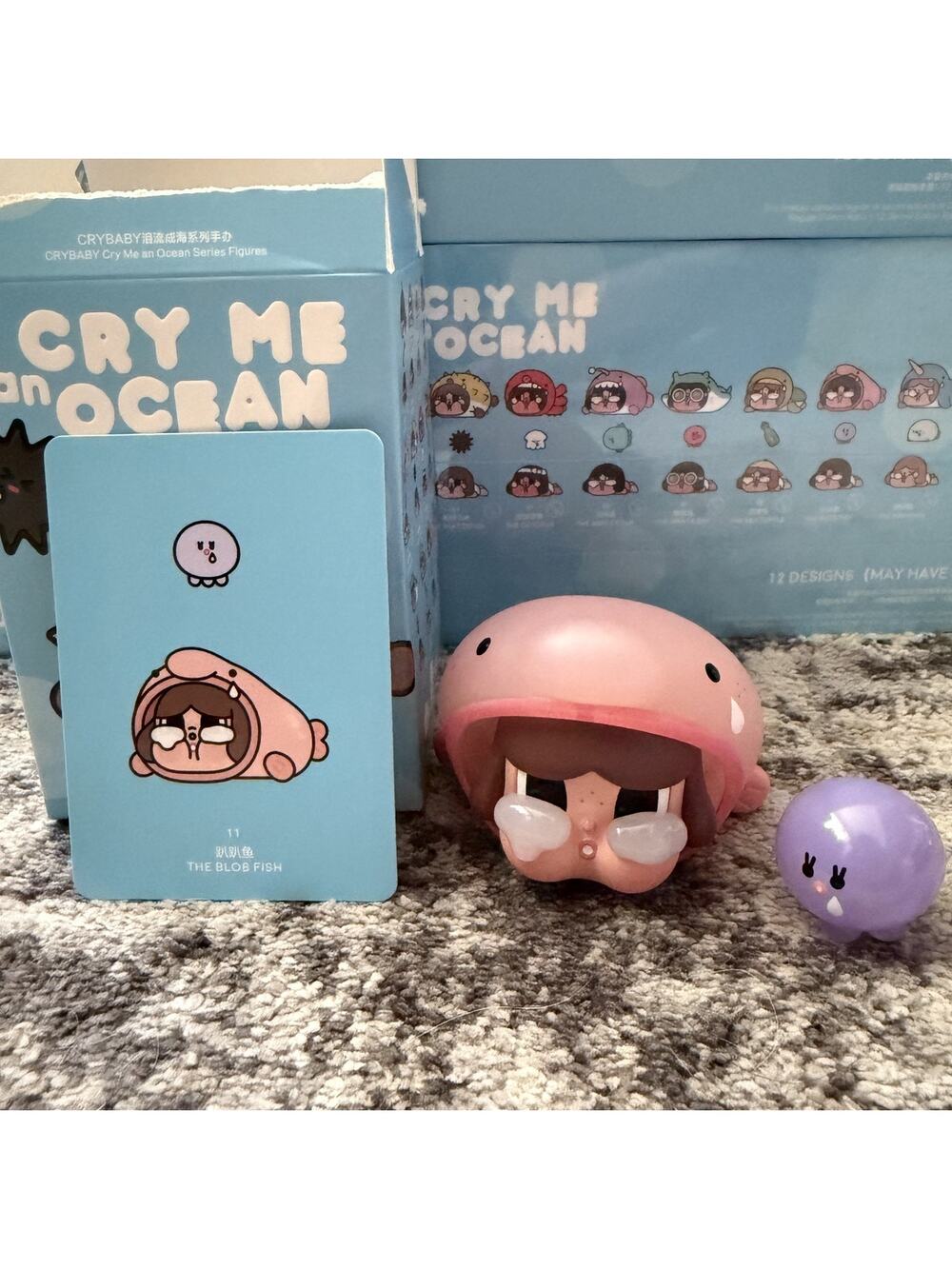 POP MART CRYBABY Cry Me an Ocean Series Figures - The Blob Fish